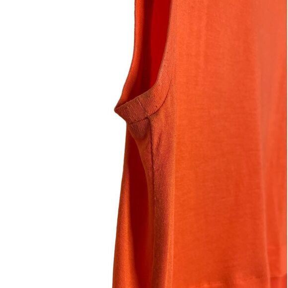 Michael Kors Tiered Sleeveless Blouse Orange Size XS - Picture 3 of 7
